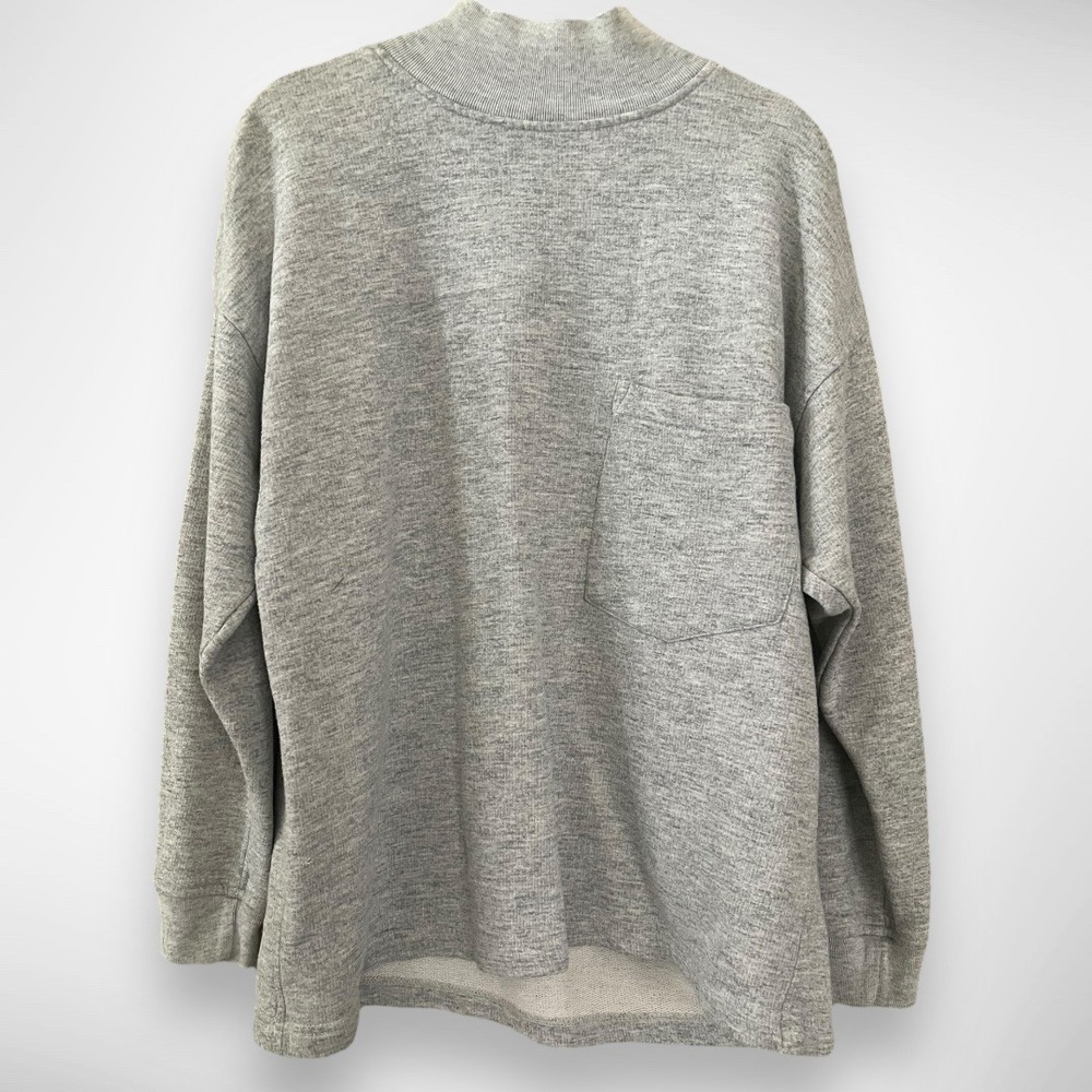 GAP Women's Vintage Gray Mockneck Long Sleeve Sweatshirt Small |‎ EUC